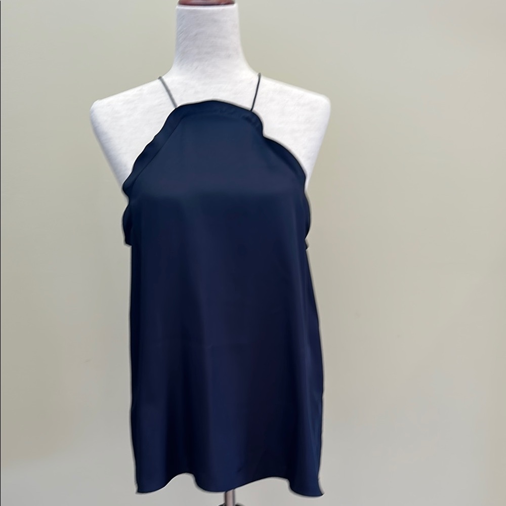 New With Tags Tibi Navy Blue  Halter Top